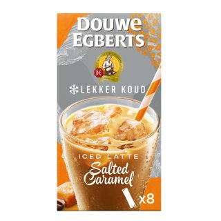 Instantkoffie zakjes iced latte salted caramel 3 dozen x 8 stuks x 17,8 gram