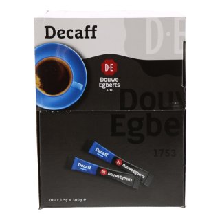 Oploskoffie Decaffeïnated Sticks Doos 200 stuks x 1,5 gram