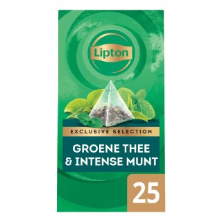 Lipton Groene thee munt Doos, grüner Tee Pyramidbeutel (25 teebeutel, 50g Packung)