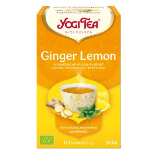 Green tea ginger-lemon, BIO Pakje 17 zakjes x 1,8 gram