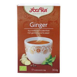 Kruidenthee biologisch ginger Pakje 17 zakjes x 1,8 gram