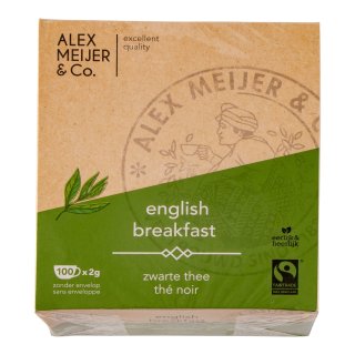Alex Meijer Theezakje english breakfast Tee Englisches Frühstück (100x 2g Teebeutel)