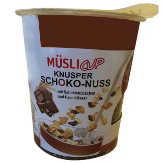 MüsliCup Schoko Nuss Knusper Müsli (85g Becher)