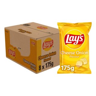 Cheese-onion chips 8 zakken x 175 gram