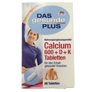 DAS gesunde PLUS Calcium 600 + D + K Tabletten (60St)