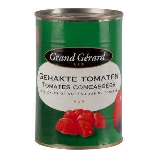 Gehakte tomaten in blokjes 6 blikken x 400 gram