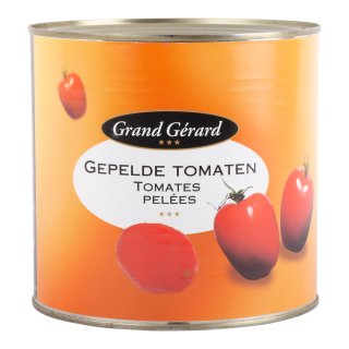 Gepelde tomaten heel Blik 2,5 kilo