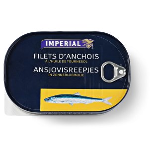 Ansjovisreepjes in zonnebloemolie Blik 368 gram