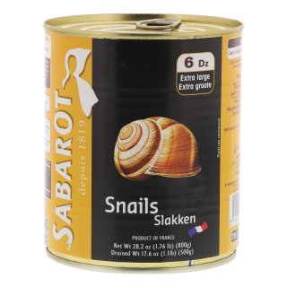 Sabarot Escargots (Schnecken) extra groß (72 Stück)