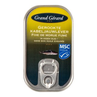 Kabeljauwlever gerookt 5 blikken x 120 gram
