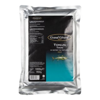 Skipjack tonijn stukken in water Zak 1 kilo