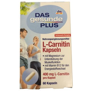 DAS gesunde PLUS L-Carnitin Kapseln mit Magnesium mit Vitamin B12 (60St)