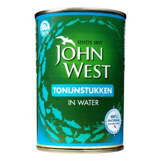 Tonijnstukken in water 3 blikken x 400 gram