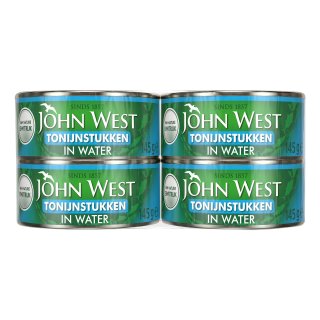 Tonijnstukken in water 4 blikken x 145 gram