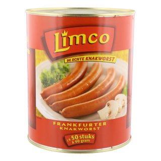 Frankfurter knakworst Blik 50 stuks x 40 gram