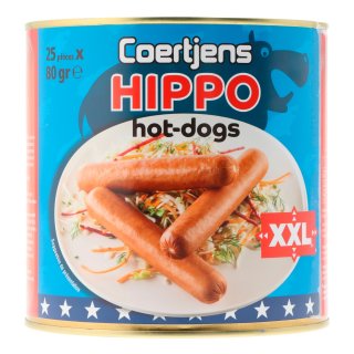 Hot dogs Blik 25 stuks x 106 gram
