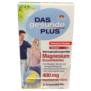 DAS gesunde PLUS Magnesium Brausetabletten 400mg (20St)