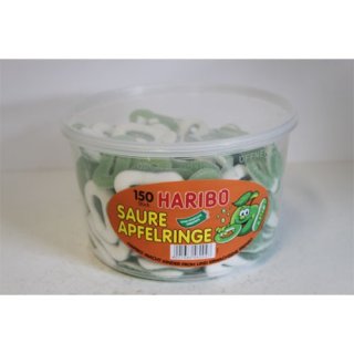 Haribo saure Apfelringe (150 Stück in Runddose)