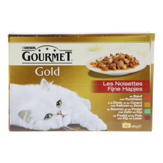 Kattenvoer Gold fijne hapjes Doos 1,02 kilo