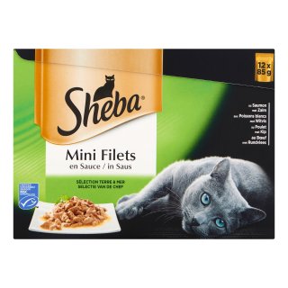 Kattenvoer selectie van de chef mini filets in saus Multipack 12 stuks x 85 gram