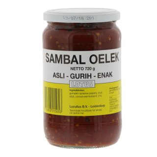 Lotus Sambal oelek asli 720g Glas