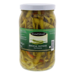 Groene pepers peperoni Pot 1,7 kilo