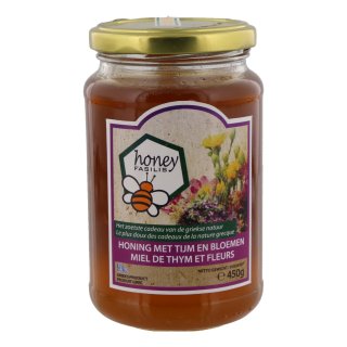 Honing thijm en bloemen Pot 450 gram