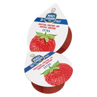 Extra jam Aardbei 100 cups x 25 gram