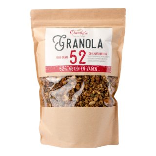 Granola 52% noten en zaden Zak 1 kilo