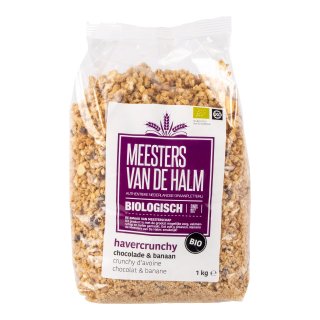 Haver crunchy chocolade-banaan, BIO Zak 1 kilo