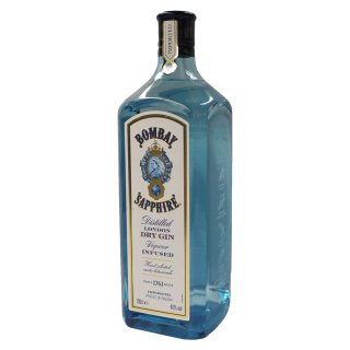 Bombay Sapphire London Distilled Dry Gin 40% Vol. (1x1l Flasche)