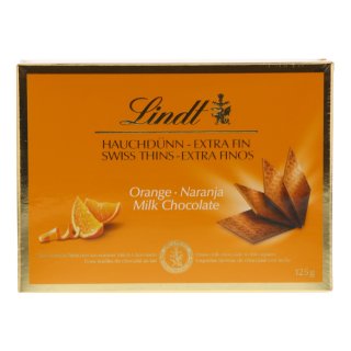 Chocolade thins orange Doos 125 gram