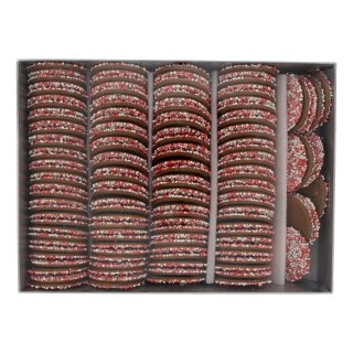 Geboorteoublies roze, witte chocolade Doos 2 kilo