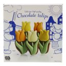 Gedecoreerde melkchocolade hollandse tulpen Doos 145 gram