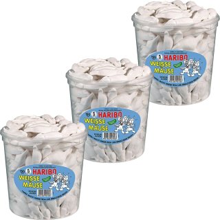Haribo Weisse Mäuse Schaumzucker 3er (3x150 Stck.)