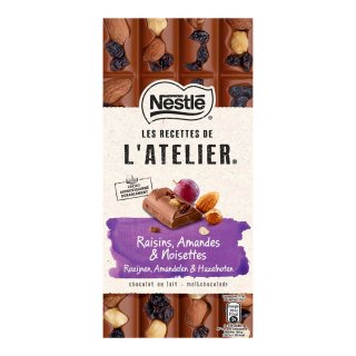 Melk chocolade reep rozijn hazelnoot 3 stuks x 170 gram