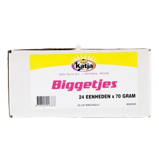 Biggetjes, vegetarisch 24 zakjes x 70 gram