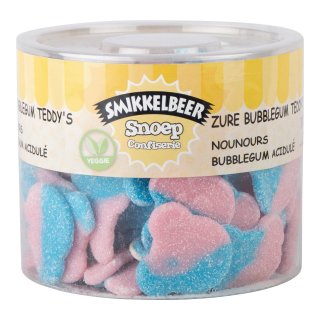 Bubblegum zure teddys, veggie Silo 1,1 kilo