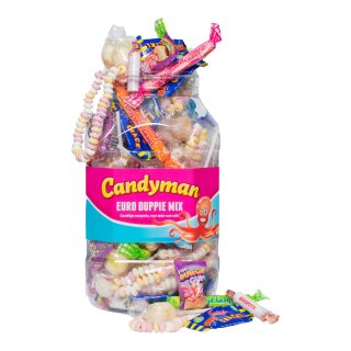 Euro duppie snoep mix Bak 100 stuks x 8 gram