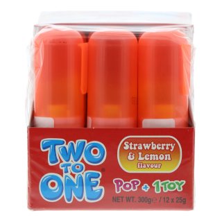 Lolly + speeltje strawberry lemon 12 stuks