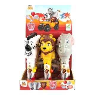 Pop ups safari lollipop 12 dozen x 10 gram