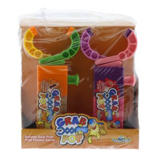 DOK Suikerdragees crab pop, Lutscher mit Spielzeuggreifer 12 stuks x 17 gram
