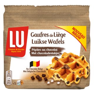 LU Gaufres de Liege Luikse Wafels mit belgischen Schokoladenstückchen (240g)