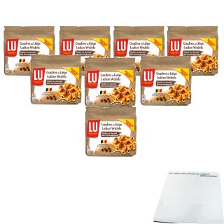 LU Gaufres de Liege Luikse Wafels mit belgischen Schokoladenstückchen 8er Pack (8x240g) + usy Block