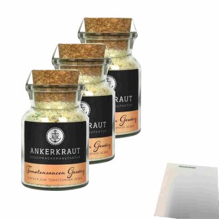 Ankerkraut TOMATENSAUCEN GEWÜRZ 3er Pack (3x100 G) + usy Block