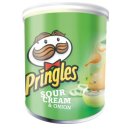Pringles Sour Cream & Onion + Spender Original für 6 kleine Dosen (6x40g Packung) + usy Block