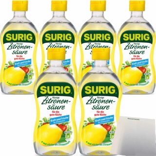 Surig Flussig Zitronensäure 20% 6er Pack (6x390ml Flasche) + usy Block