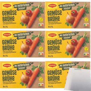 Maggi Gemüsebrühe 48x1L 6er Pack (6x168g Würfel) + usy Block
