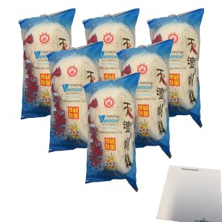 YANCO Vermicelli-Nudeln 6er Pack (6x500g Beutel, Tiantian) + usy Block