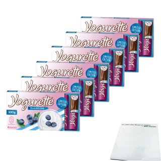 Yogurette Blaubeere Limited Edition 8 Riegel 6er Pack (6x100g Packung) + usy Block